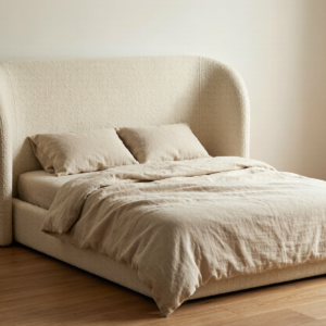 Seraph Boucle Headboard Bed