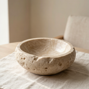 Tide Travertine Catchall Bowl